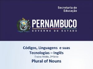 Cdigos Linguagens e suas Tecnologias Ingls Ensino Mdio