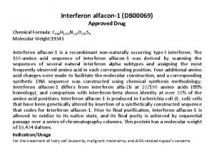 Interferon alfacon1 DB 00069 Approved Drug Chemical Formula