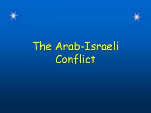 The ArabIsraeli Conflict WarmUp Questions CPS Questions 1