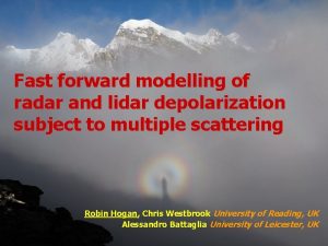 Fast forward modelling of radar and lidar depolarization