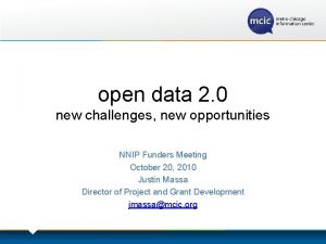 open data 2 0 new challenges new opportunities