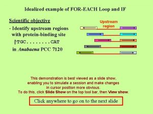 Idealized example of FOREACH Loop and IF Scientific