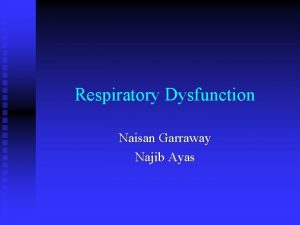 Respiratory Dysfunction Naisan Garraway Najib Ayas The Case