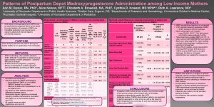 Patterns of Postpartum Depot Medroxyprogesterone Administration among Low