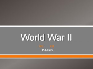 World War II 1939 1945 Georgia Standards SSUSH