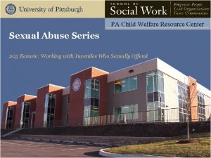 Sexual Abuse Series 203 Remote Working with Juveniles