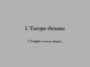 LEurope rhnane Croquis version allge Fond de carte