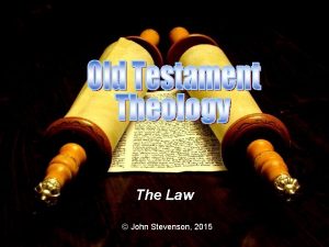 The Law John Stevenson 2015 The Exodus was