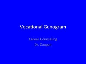 Vocational Genogram Career Counseling Dr Coogan Family Genogram