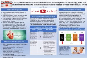 PICO In patients with cardiovascular disease and sinus