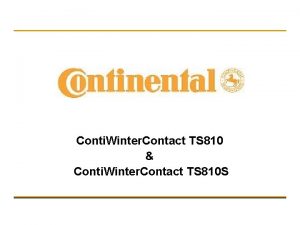 Conti Winter Contact TS 810 Conti Winter Contact