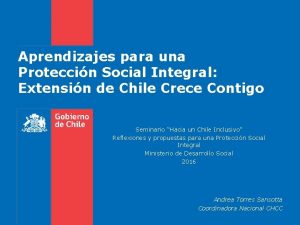 Aprendizajes para una Proteccin Social Integral Extensin de