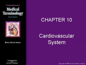 CHAPTER 10 Cardiovascular System Cardiovascular System Overview Responsibilities