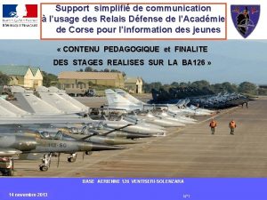 Support simplifi de communication lusage des Relais Dfense