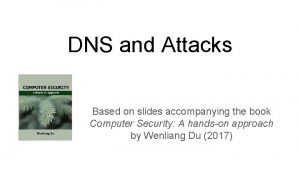 DNS and Attacks Based on slides accompanying the