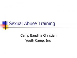 Sexual Abuse Training Camp Bandina Christian Youth Camp