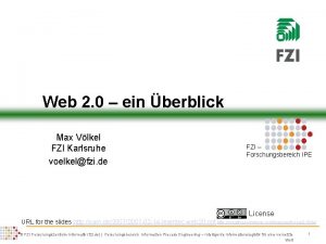 Web 2 0 ein berblick Max Vlkel FZI