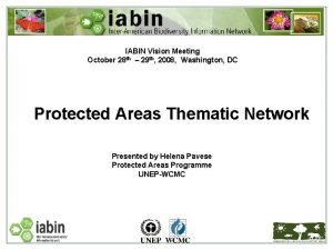 IABIN Vision Meeting October 28 th 29 th