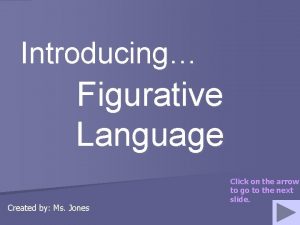 Introducing Figurative Language Created by Ms Jones Click