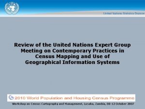 Review of the United Nations Expert Group Meeting