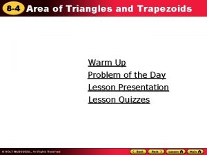 8 4 Area of Triangles and Trapezoids Warm