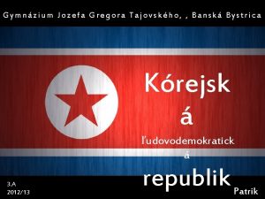 Gymnzium Jozefa Gregora Tajovskho Bansk Bystrica Krejsk udovodemokratick