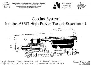 Cooling System for the MERIT HighPower Target Experiment
