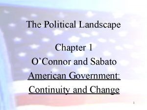 The Political Landscape Chapter 1 OConnor and Sabato