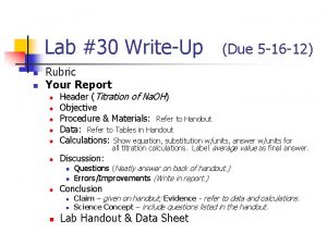 Lab 30 WriteUp n n Due 5 16
