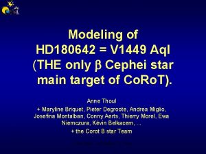 Modeling of HD 180642 V 1449 Aql THE