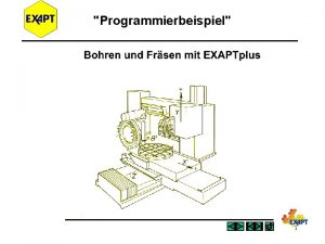 Programmierbeispiel 1 Programmierbeispiel Bohren und Frsen mit EXAPT