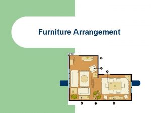 Furniture Arrangement Furniture Arrangement l Function of the