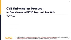 1 CVE Submission Process for Submissions to MITRE