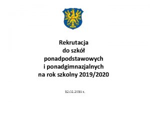 Rekrutacja do szk ponadpodstawowych i ponadgimnazjalnych na rok