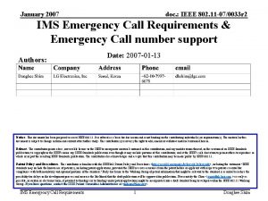 January 2007 doc IEEE 802 11 070033 r