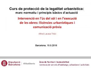 Curs de protecci de la legalitat urbanstica marc