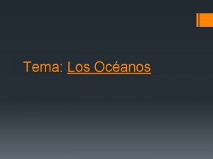 Tema Los Ocanos A La Oceanografa y sus