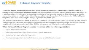 Fishbone Diagram Template A Fishbone Diagram is one