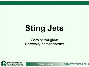 Sting Jets Geraint Vaughan University of Manchester 1