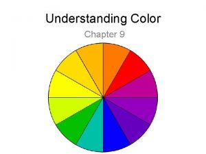 Understanding Color Chapter 9 Primary Colors Red Yellow