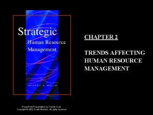 CHAPTER 2 TRENDS AFFECTING HUMAN RESOURCE MANAGEMENT Power