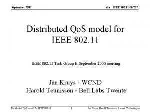 September 2000 doc IEEE 802 11 00267 Distributed