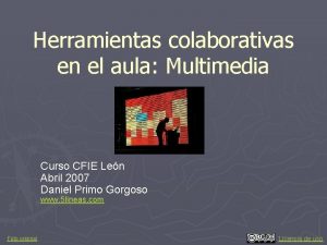 Herramientas colaborativas en el aula Multimedia Curso CFIE