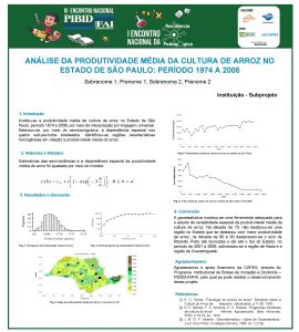 ANLISE DA PRODUTIVIDADE MDIA DA CULTURA DE ARROZ