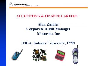 Indiana University POOPS September 2001 ACCOUNTING FINANCE CAREERS