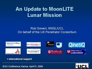 An Update to Moon LITE Lunar Mission Rob