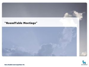 Round Table Meetings Round Table Meetings Forml Vrktj