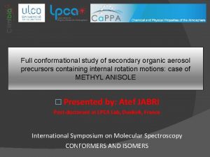 Full conformational study of secondary organic aerosol precursors