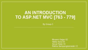 AN INTRODUCTION TO ASP NET MVC 763 779