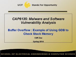 CAP 6135 Malware and Software Vulnerability Analysis Buffer